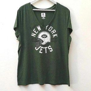 NFL New York Jets Football Graphic T Shirt Women's Size XL